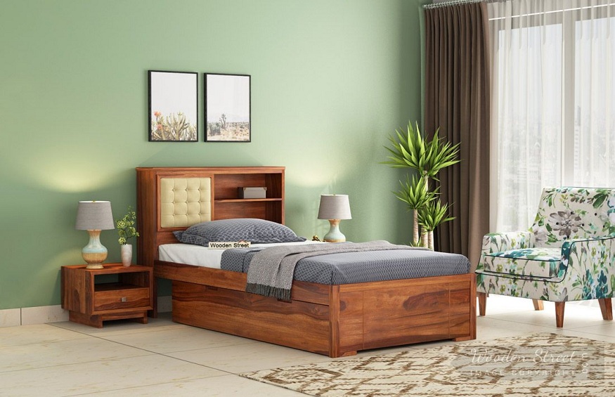 buy wooden bed online