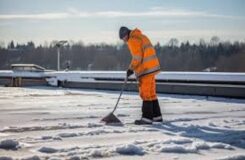 flat roof snow ice removal NJ