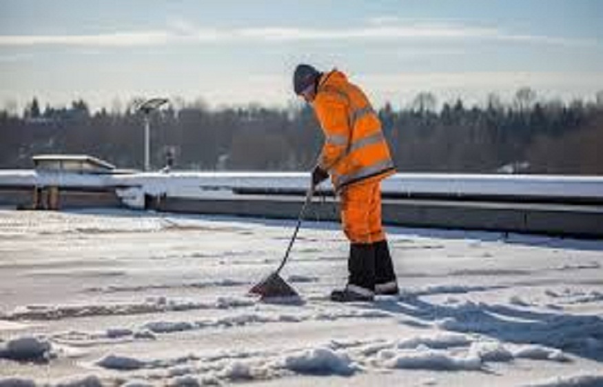 flat roof snow ice removal NJ