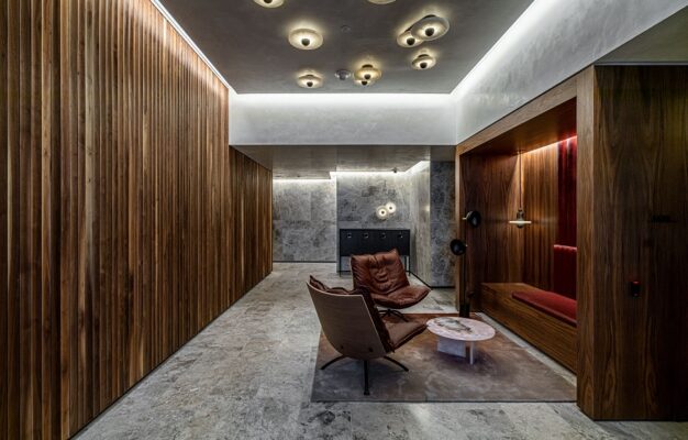 Wood and Polished Plaster Walls